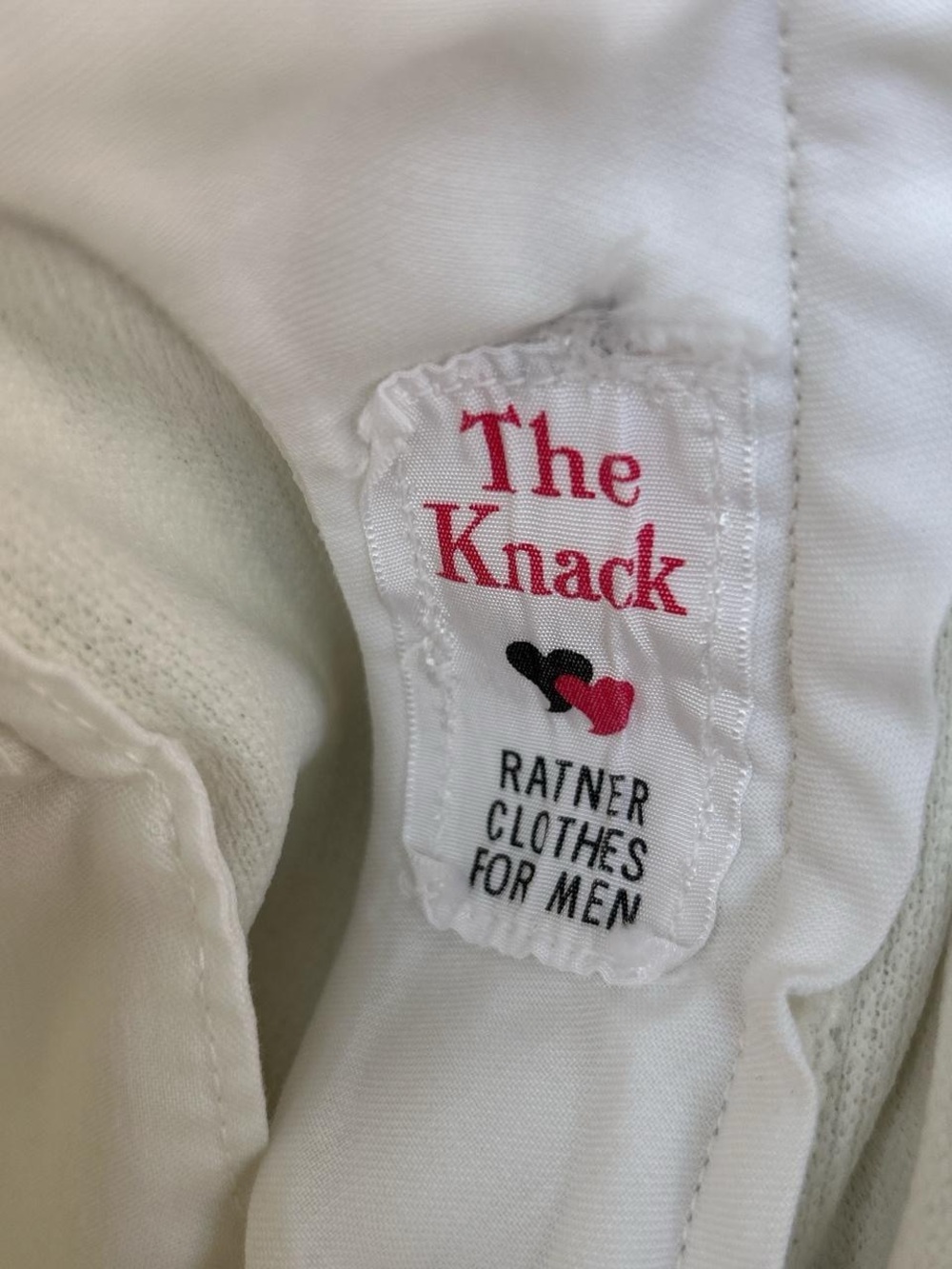 Vintage 70s The Knack White Leisure Pants Belted Disco USA 34x27 - Picture 4 of 4